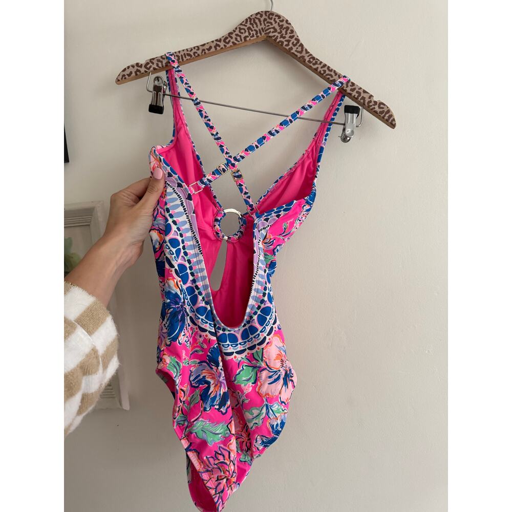 LILLY PULITZER Last Bud Not Least Ester One Piece Swimsuit Size 0 - Picture 5 of 11